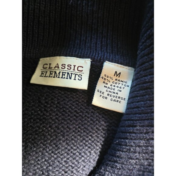 Classic Elements Womens Fall Leaf Patchwork Cardigan Sweater M - Picture 6 of 8